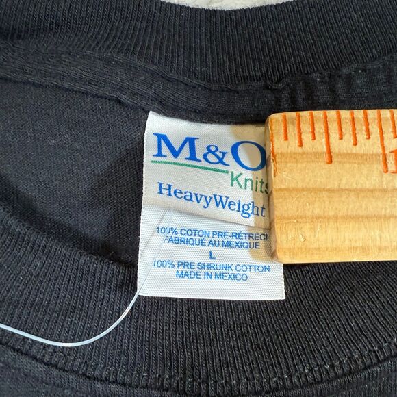 Retro Y2K M&O Knits Men Large Battlestar Galactica Cylon Black T-shirt - Picture 4 of 7